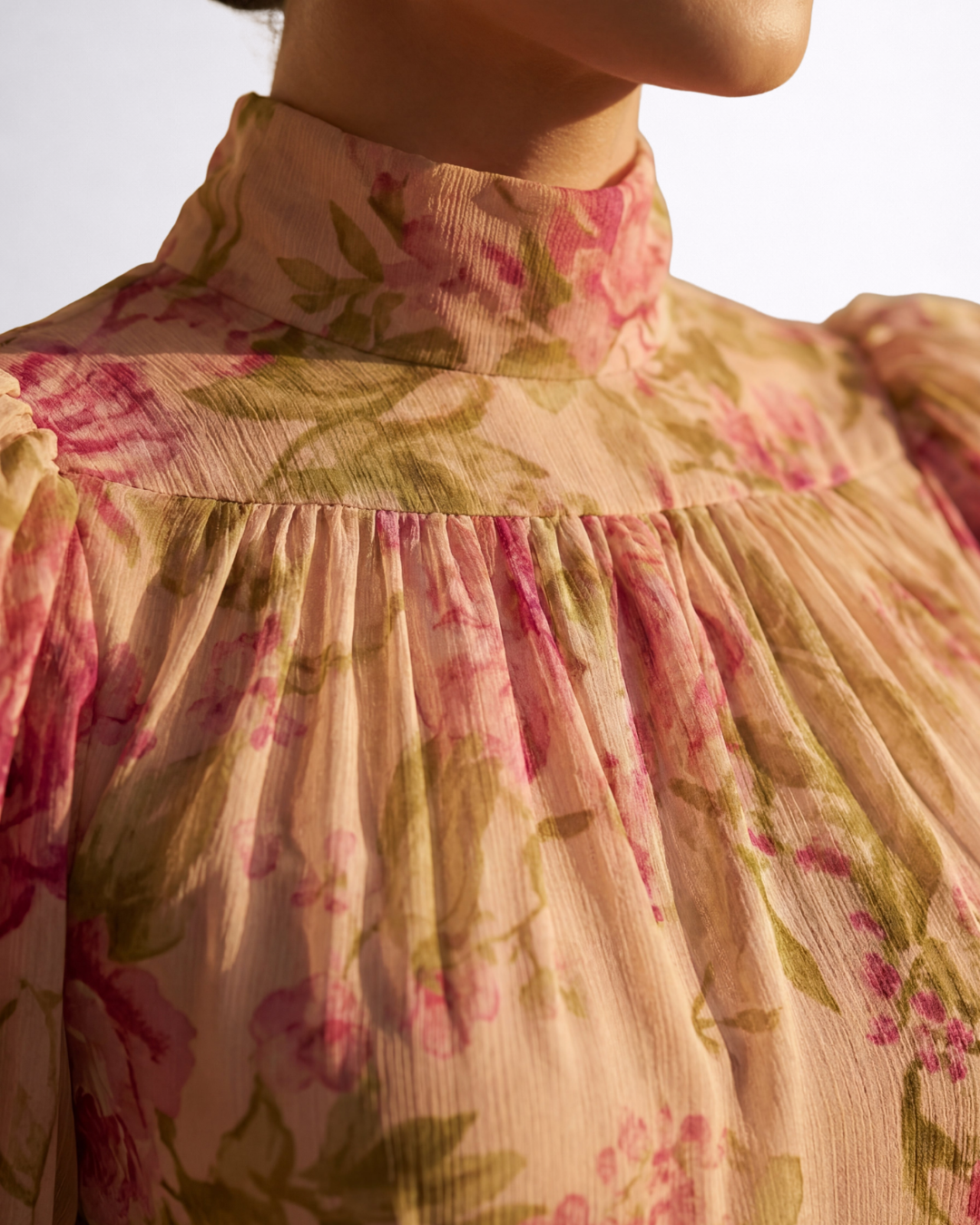 Ordo Maison™ Milano Abito Floreale Chiffon Rosario