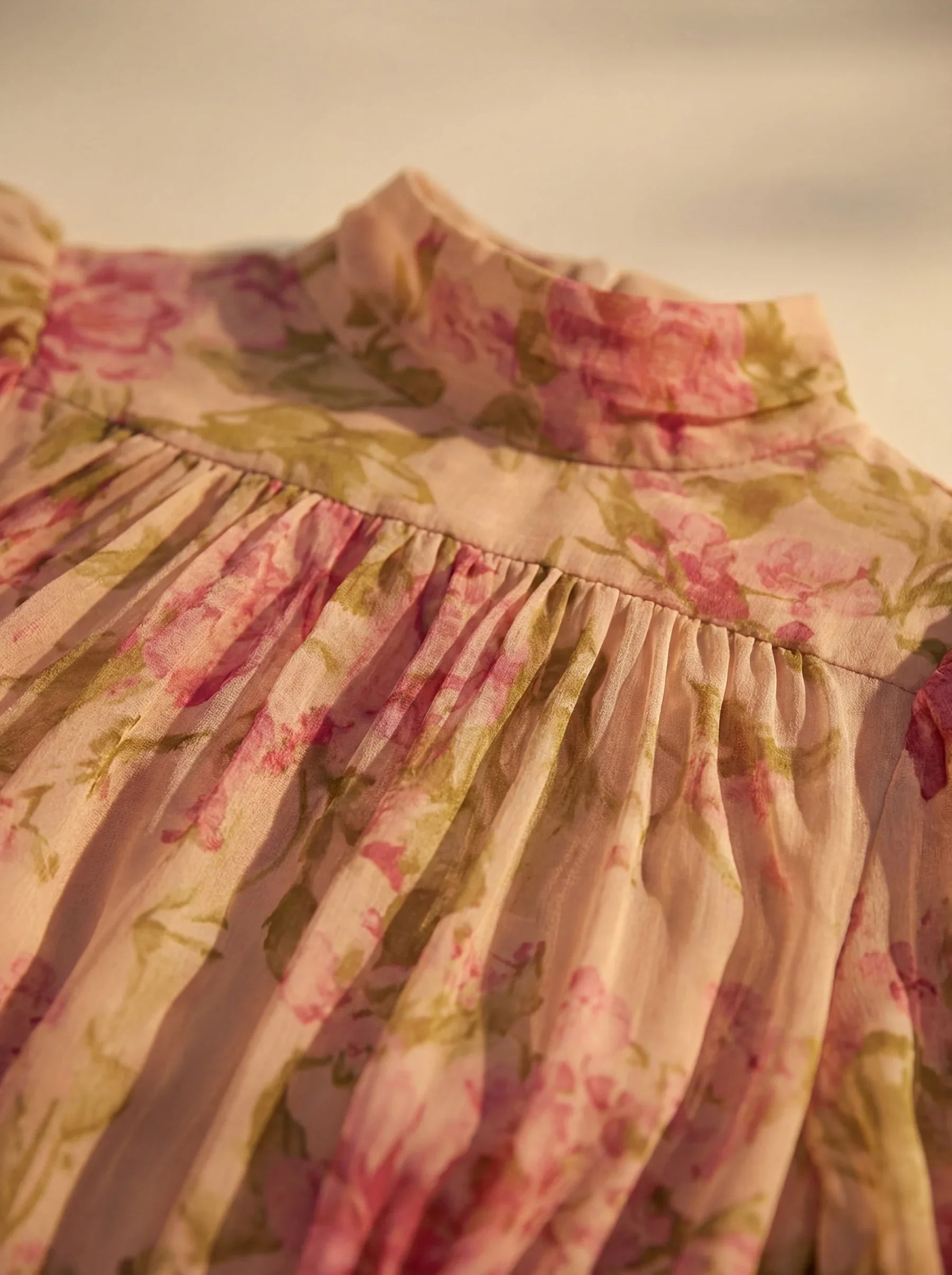Ordo Maison™ Milano Abito Floreale Chiffon Rosario