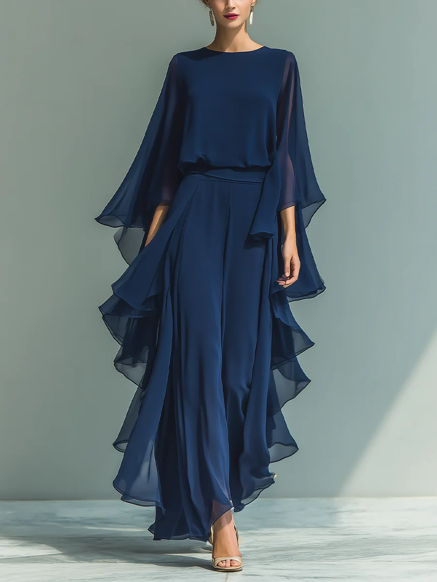 Ordo Maison™ Milano Completo Elegante in Chiffon Aurora