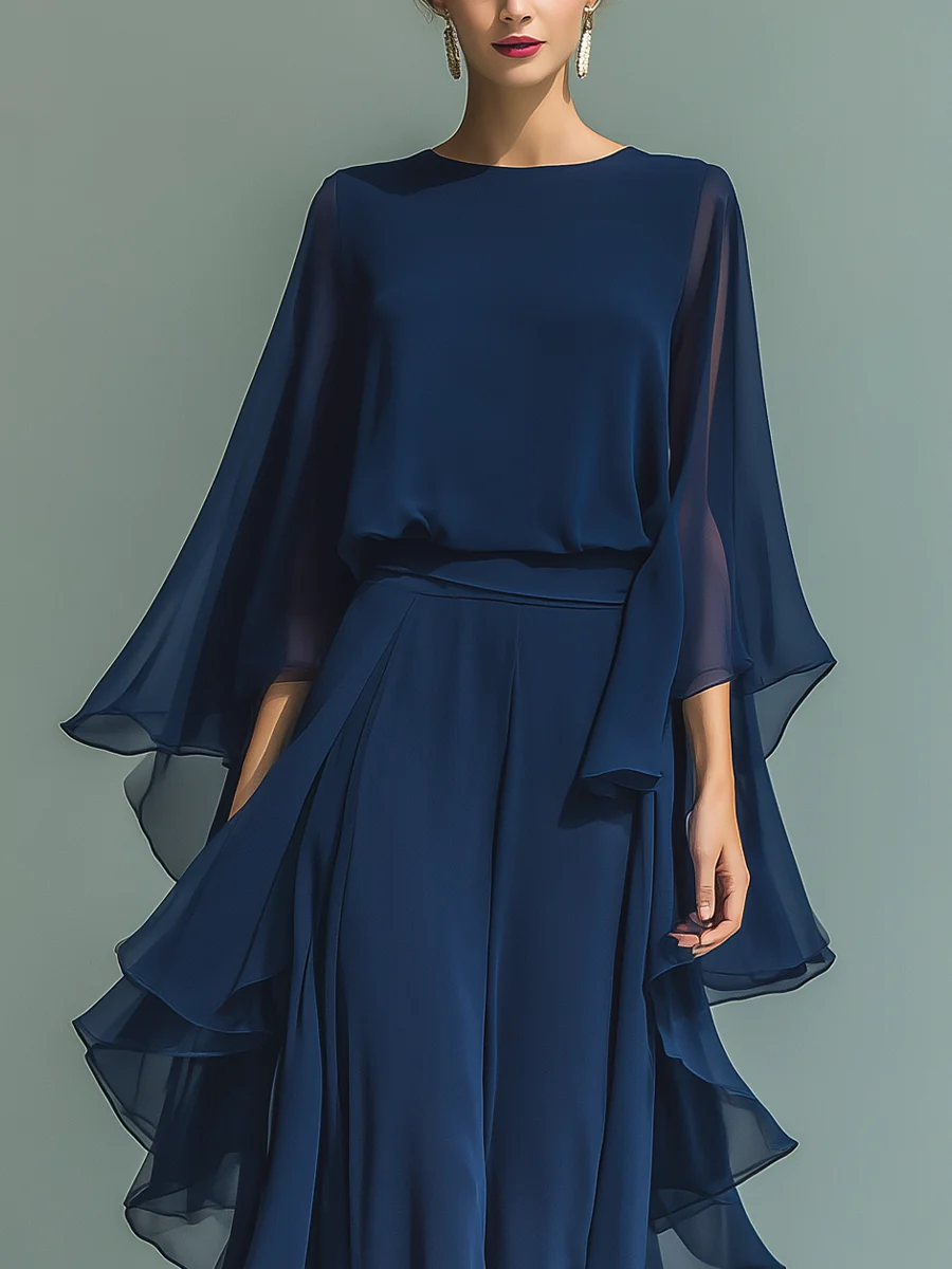 Ordo Maison™ Milano Completo Elegante in Chiffon Aurora