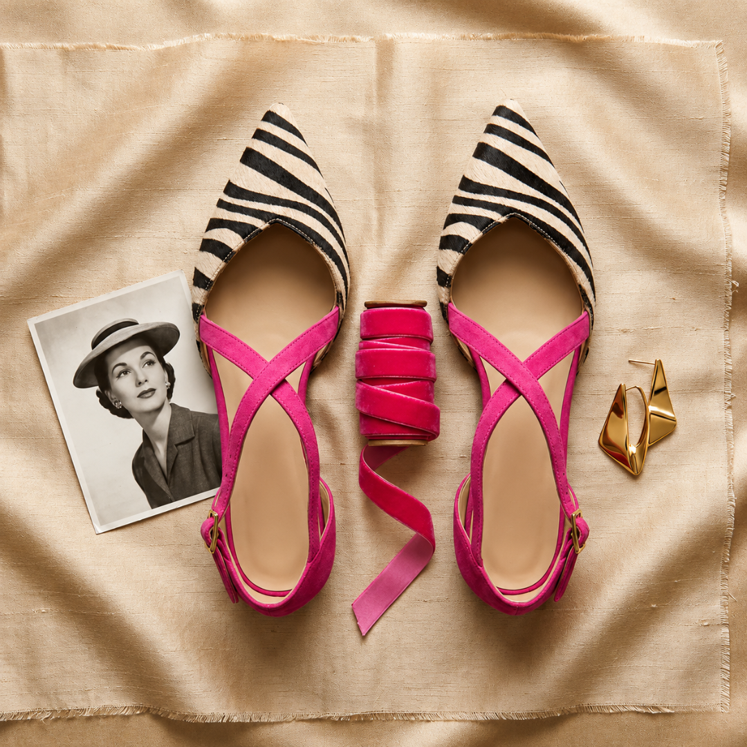 Ordo Maison™ Milano Ballerine Fern con Cinturini