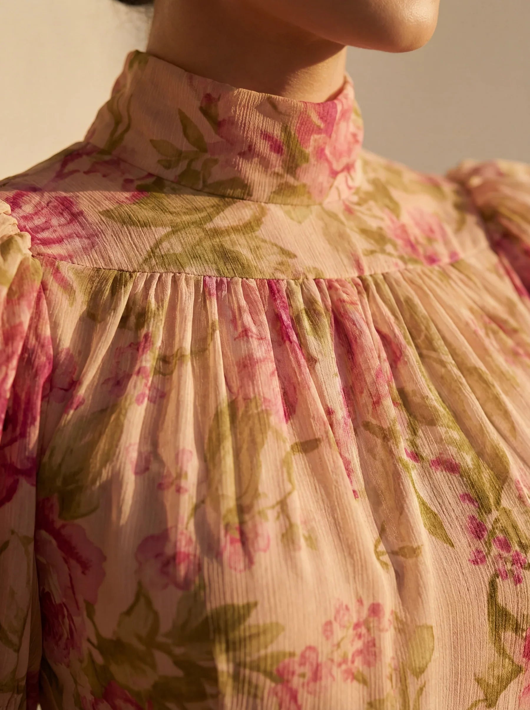 Ordo Maison™ Milano Abito Floreale Chiffon Rosario