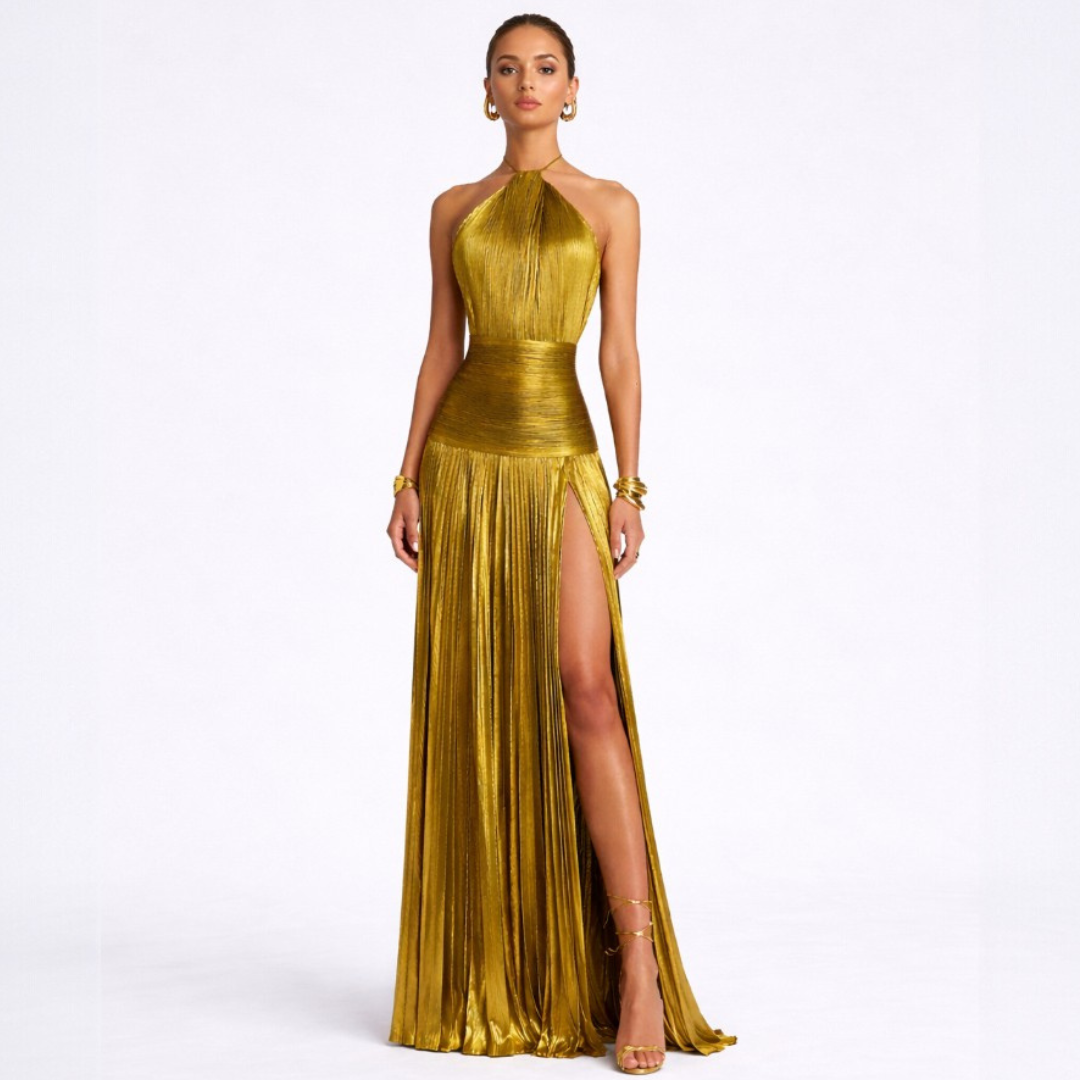Ordo Maison™ Milano Abito Halter Metallico Emma