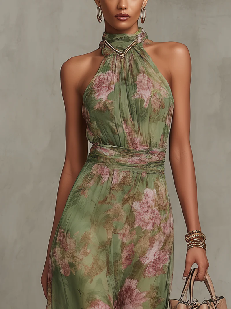 Ordo Maison™ Milano Abito Maxi Halter Livia