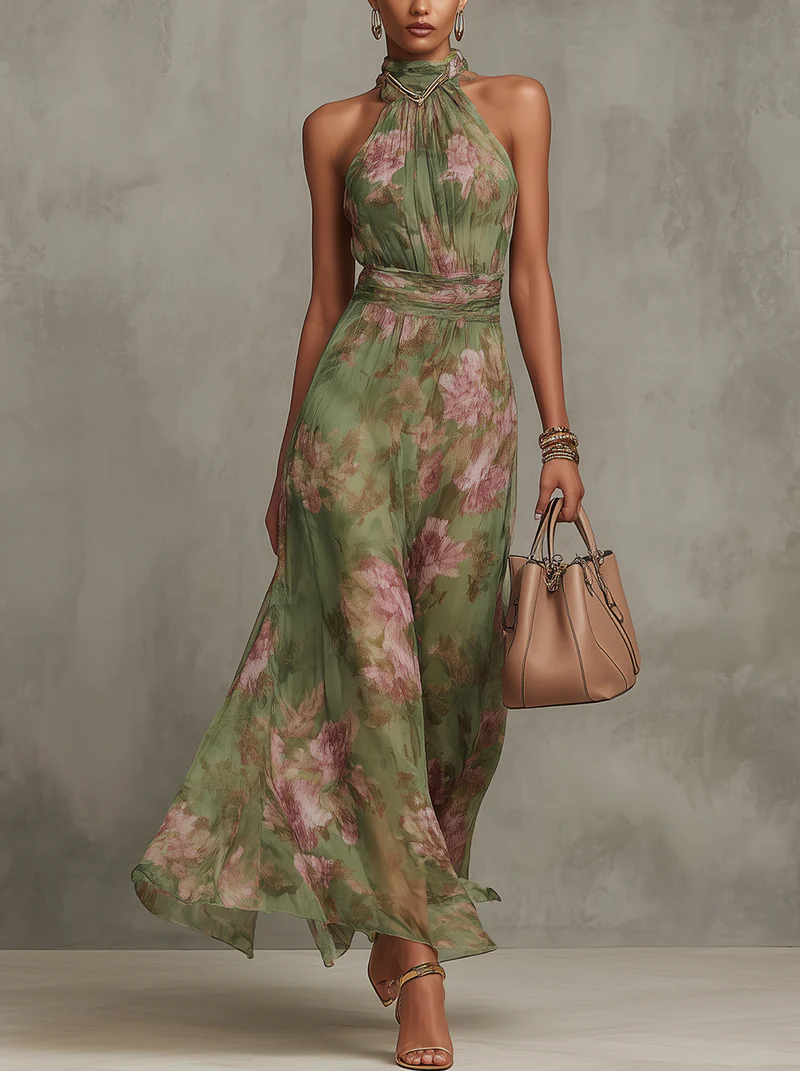Ordo Maison™ Milano Abito Maxi Halter Livia