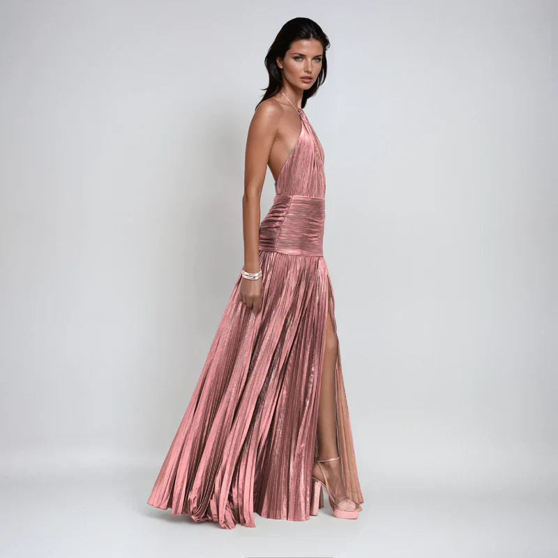 Ordo Maison™ Milano Abito Halter Metallico Emma