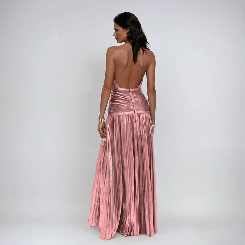 Ordo Maison™ Milano Abito Halter Metallico Emma